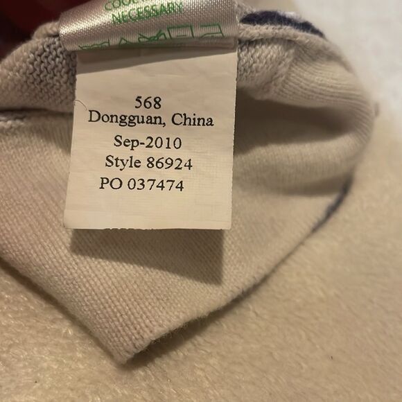 Lilly Pulitzer- Dark Blue & White Swirl Pattern Button Down Cardigan- Size M/L - Picture 7 of 8